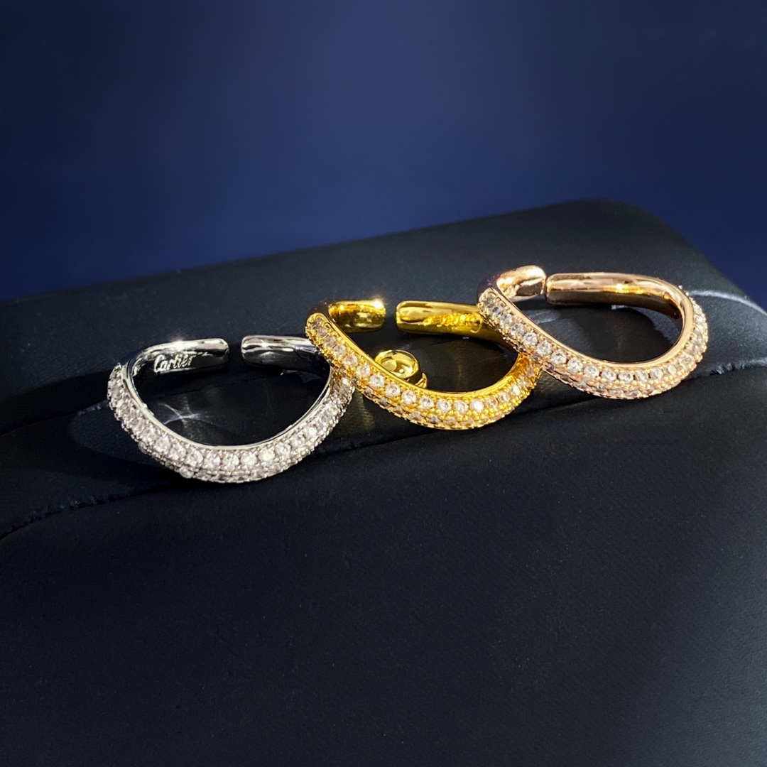 Cartier Etincelle de Cartier Wedding Band ring Yellow gold with clear round brilliant-cut diamonds 52