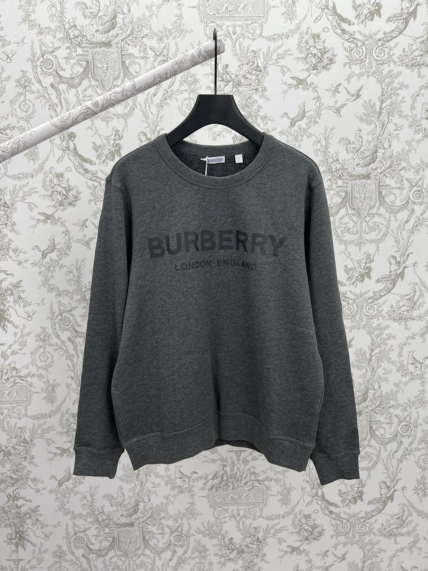 Burberry 巴宝莉 24ss灰色字母logoT恤长袖 高版本