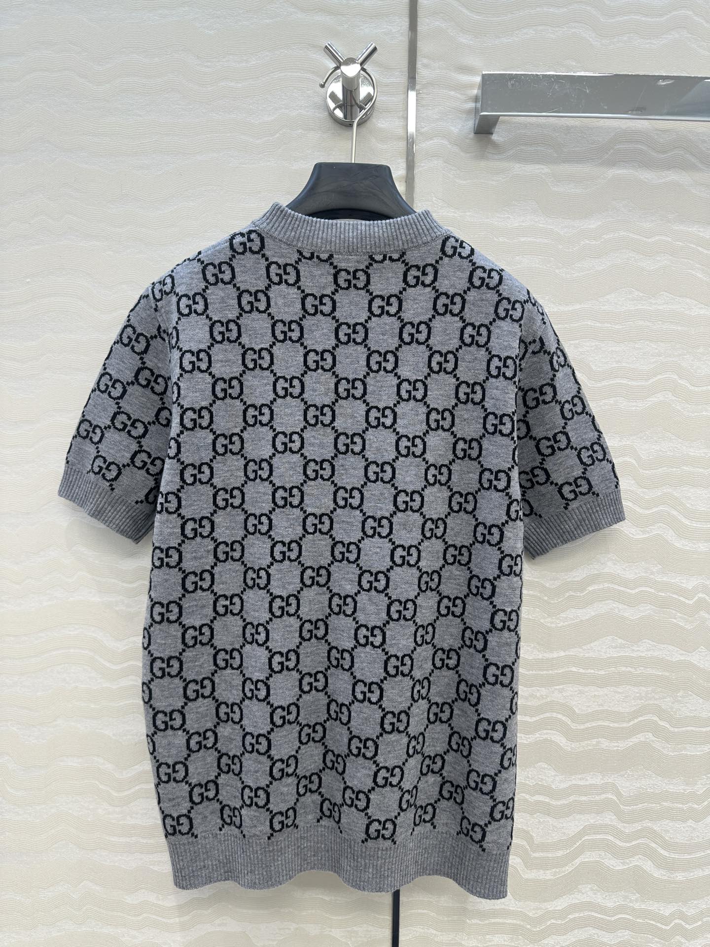 独家首发❤️原单品质，格蕾系穿搭GG复古提花羊毛短袖上衣，双面可穿设计，经典圆领气质名媛少女减龄学院风，