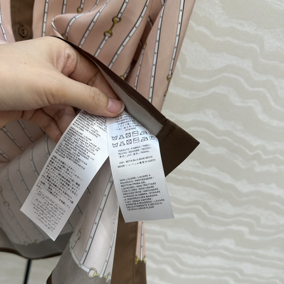 独家首发❤️原单品质💕GG浪漫度假印花真丝衬衫！全定位对花工艺，100%真丝斜纹绸质感超赞！气质小翻领H