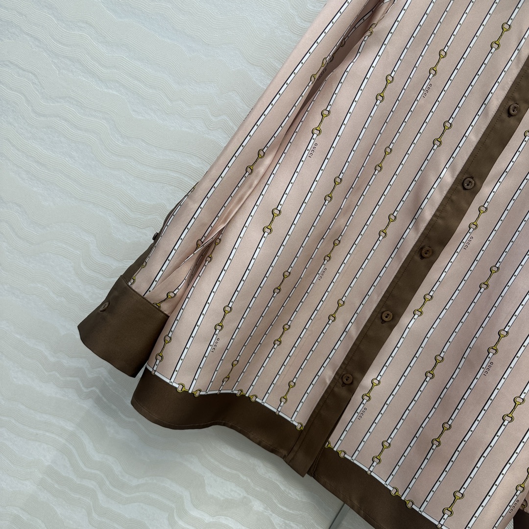 独家首发❤️原单品质💕GG浪漫度假印花真丝衬衫！全定位对花工艺，100%真丝斜纹绸质感超赞！气质小翻领H