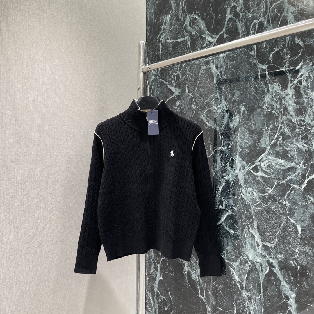 拉夫 25秋冬新款 立领半拉链针织开衫 领口撞色设计 不仅修饰了颈部线条 还增添了几分干练与帅气！👔✨拉