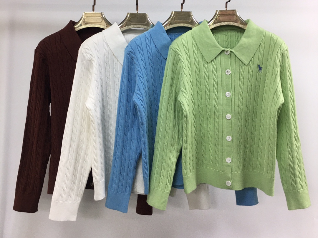NO:517608,0289 POLOWALK autumn and winter new cork sweater lapel knitted cardigan SML green, blue, white, brown, sweaters, alexander wang198609090289 POLOWALK秋冬新款绞花毛衣翻领针织开衫 SML 绿色、兰色、白色、咖啡色,,sweaters,alexander wang,Women's clothing