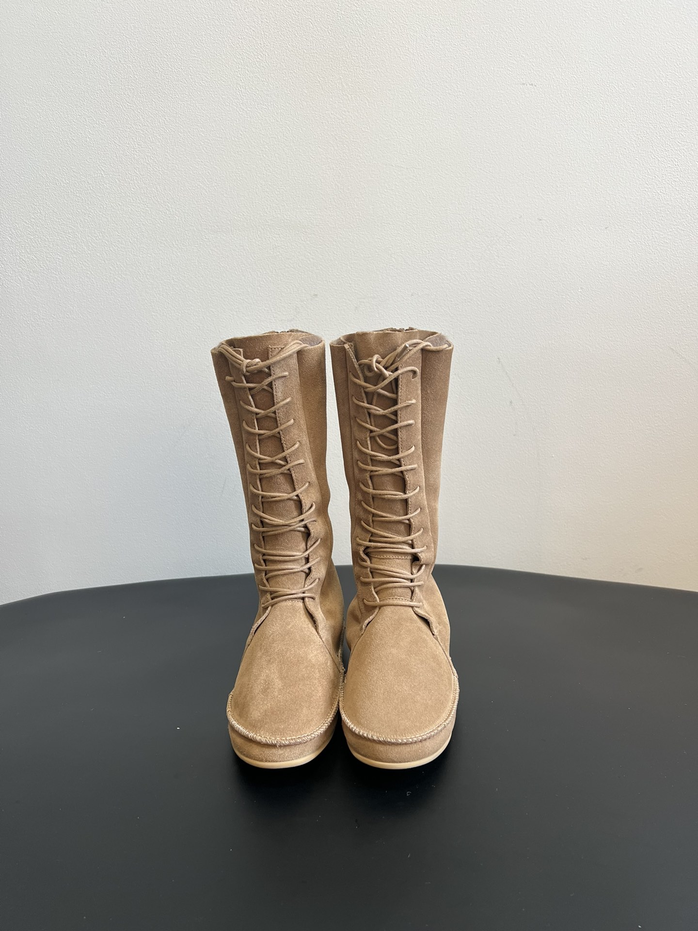 The Row Nouvelle collection automne-hiver Bottines plates rétro en velours élastique importé et semelle en caoutchouc Minimaliste Qualité supérieure