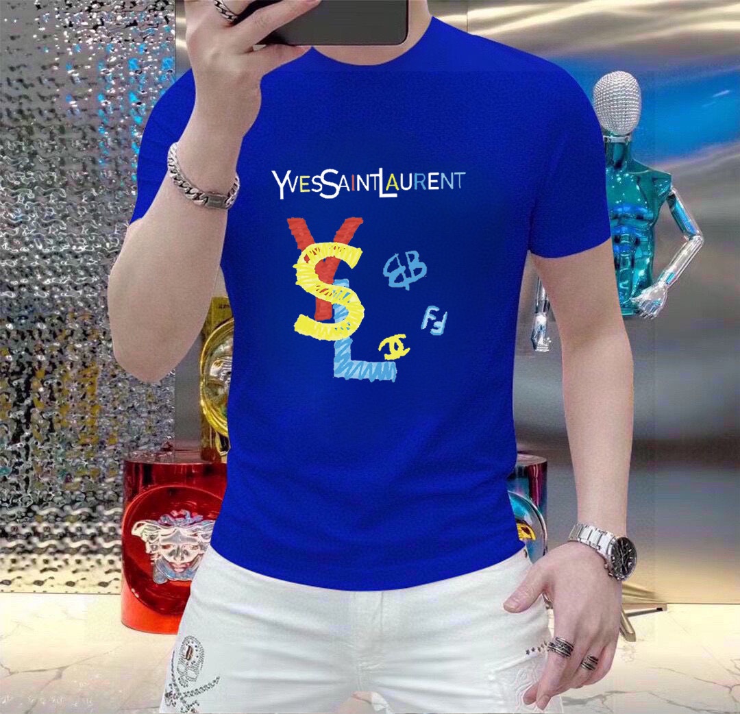 Saint Laurent 品牌【YSL圣罗兰】(胖子福音) 男士休闲短袖T恤 2025春夏新品