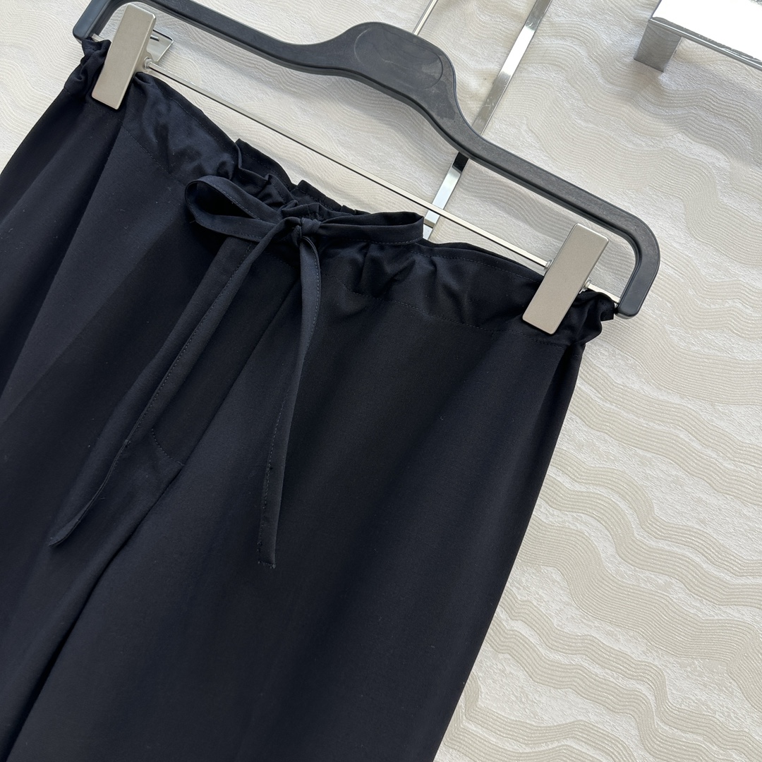 独家首发！原单品质❤️Row风高智感穿搭！潇洒帅气的高级羊毛阔腿神裤！非常修饰腿型的抽绳腰设计一片式立体