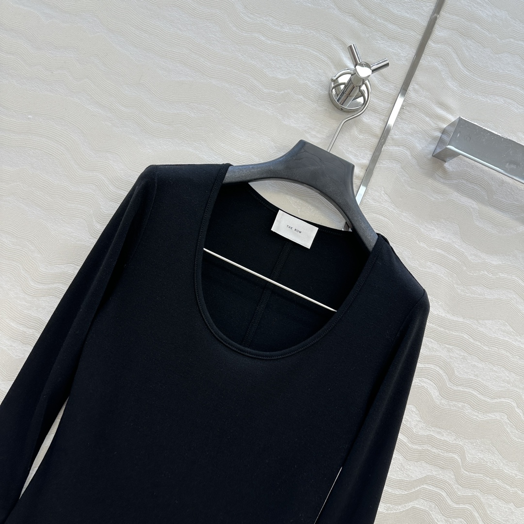 独家首发❤️原单品质，Row风纸片人穿搭！进口天丝羊毛U领打底衫！超级显瘦神器！极简叠搭单品！白富美必入