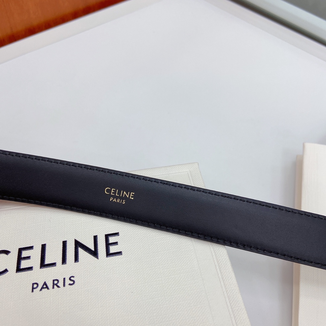 赛琳CELINE✅✅ 头层牛皮革，纯铜金属件，宽度：（2.5厘米)