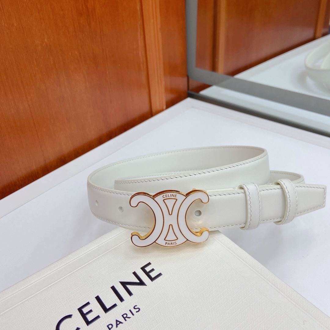 赛琳CELINE✅✅ 头层牛皮革，纯铜金属件，宽度：（2.5厘米）
