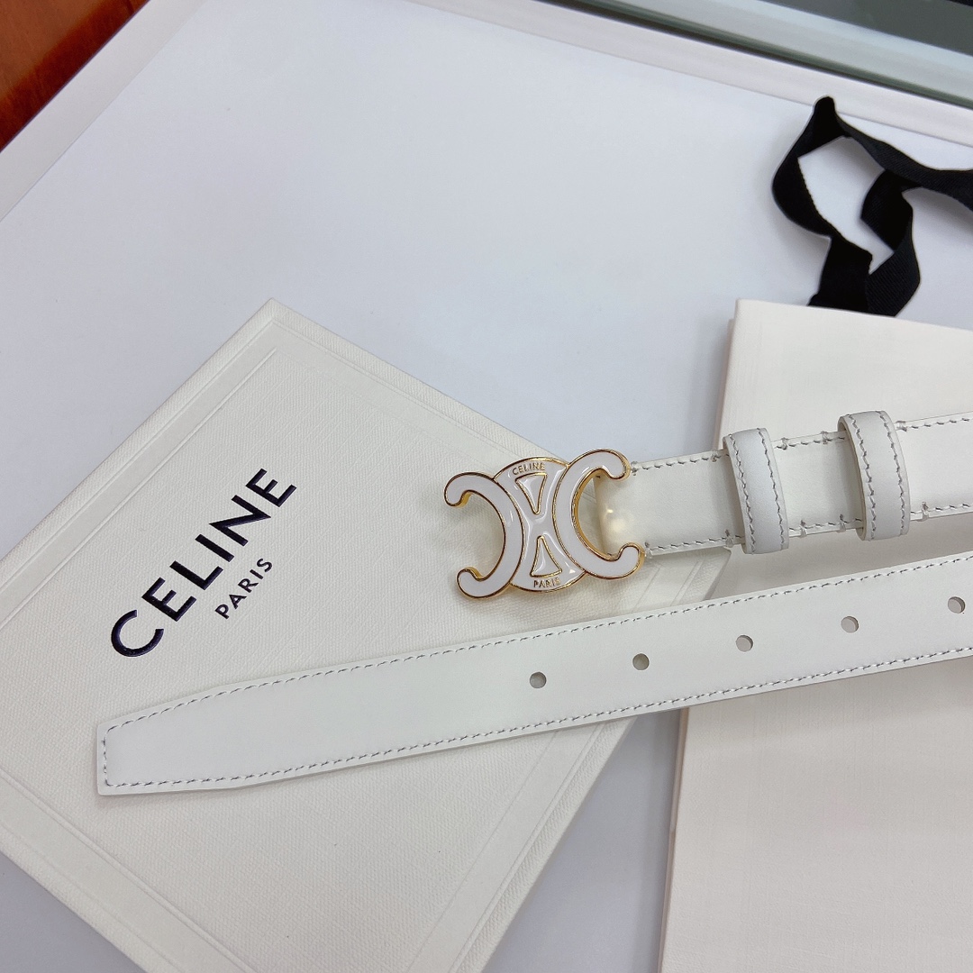 赛琳CELINE✅✅ 头层牛皮革，纯铜金属件，宽度：（2.5厘米）
