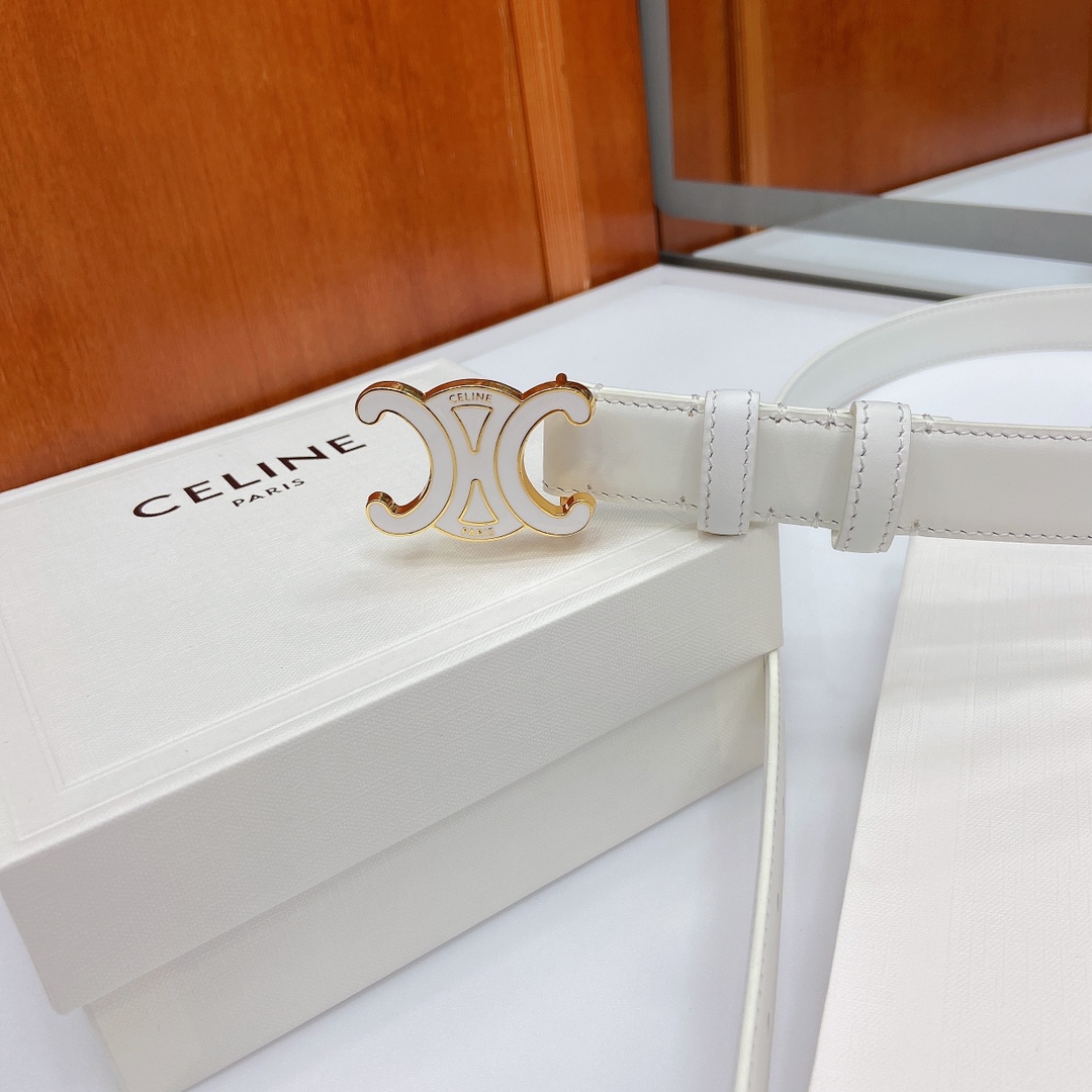 赛琳CELINE✅✅ 头层牛皮革，纯铜金属件，宽度：（2.5厘米）