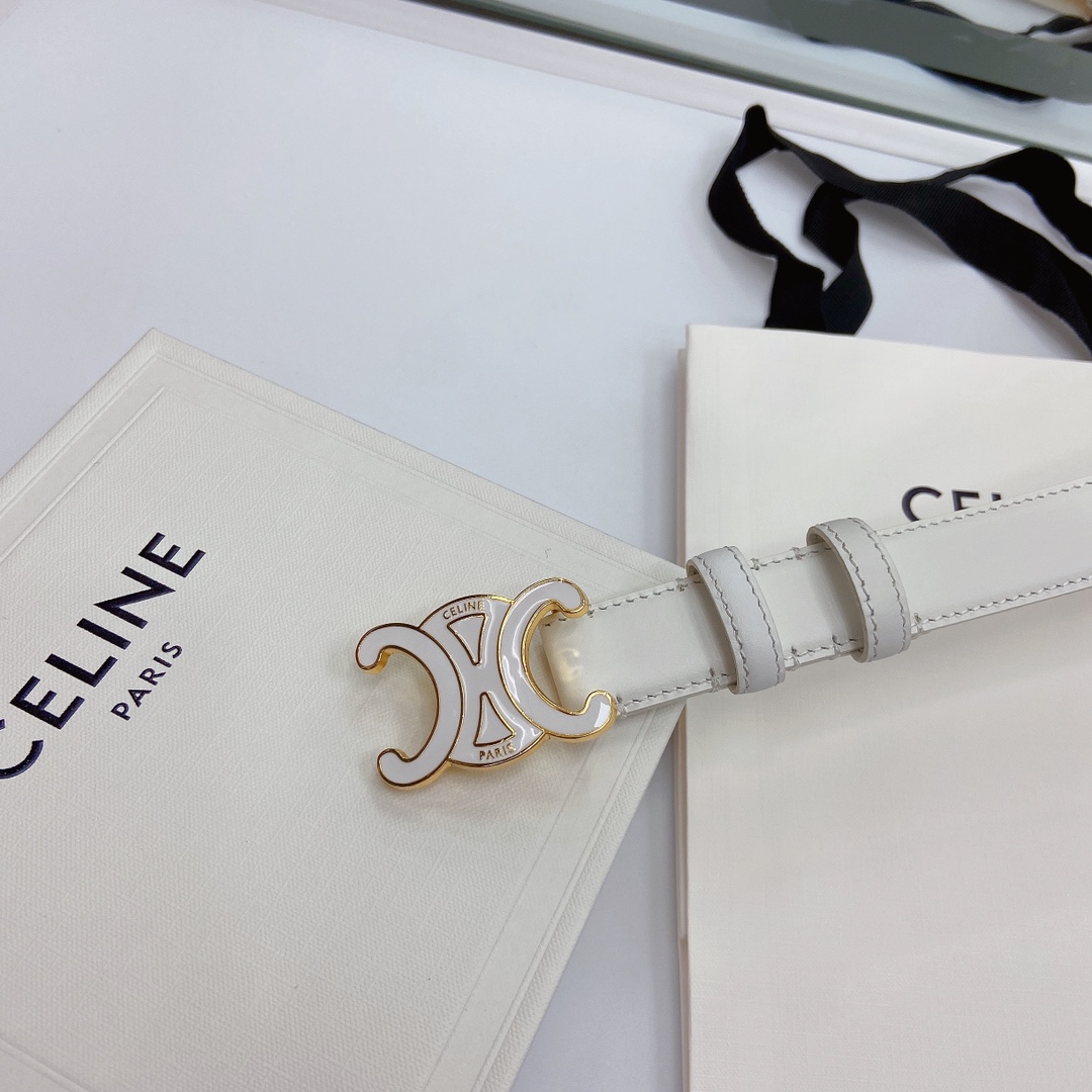 赛琳CELINE✅✅ 头层牛皮革，纯铜金属件，宽度：（2.5厘米）