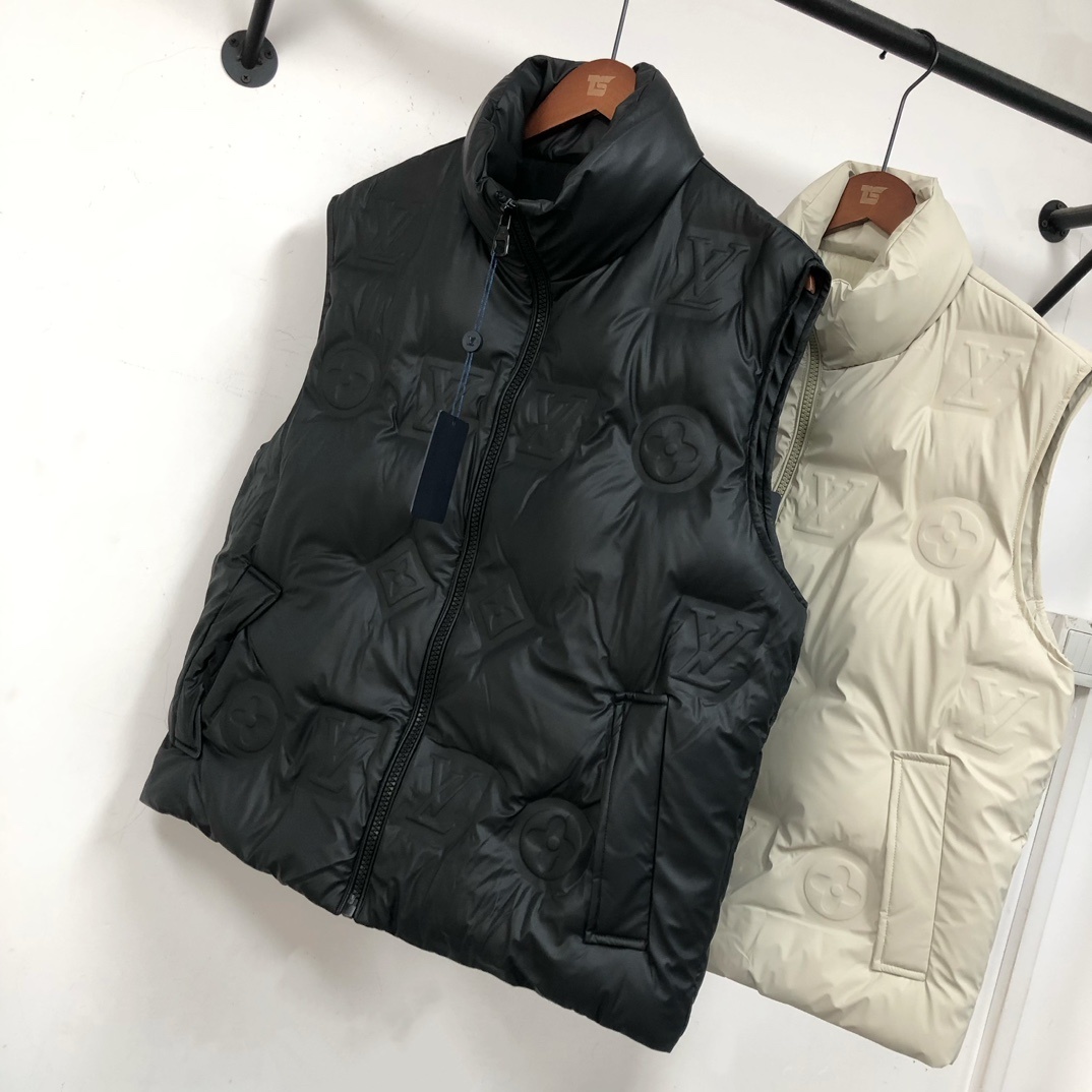 羽绒 🔥Louis vuitton/LV 路易威登 经典耐看的短款羽绒马甲背心体系, 皮革羽绒马甲, 多