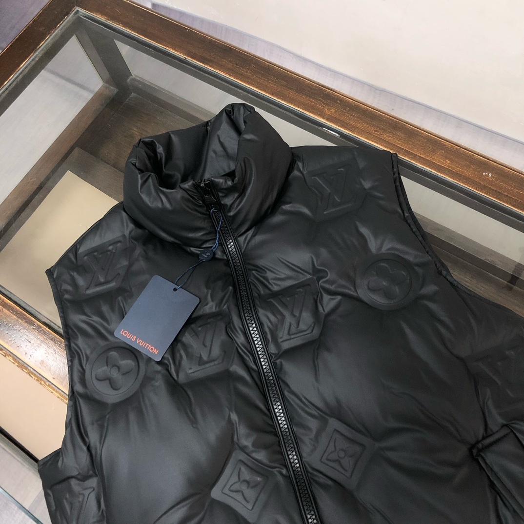 羽绒 🔥Louis vuitton/LV 路易威登 经典耐看的短款羽绒马甲背心体系, 皮革羽绒马甲, 多