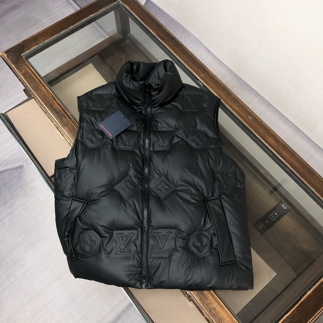 羽绒 🔥Louis vuitton/LV 路易威登 经典耐看的短款羽绒马甲背心体系, 皮革羽绒马甲, 多