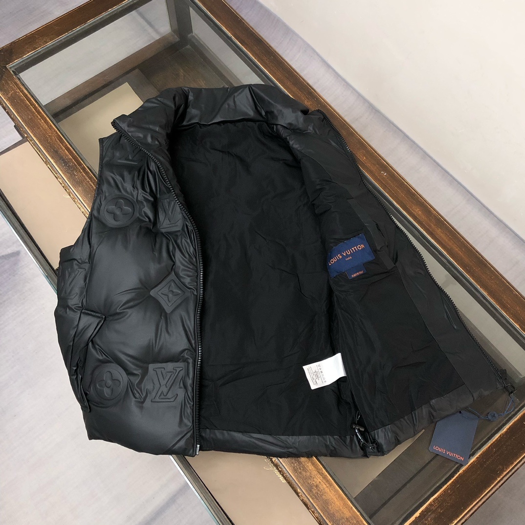 羽绒 🔥Louis vuitton/LV 路易威登 经典耐看的短款羽绒马甲背心体系, 皮革羽绒马甲, 多