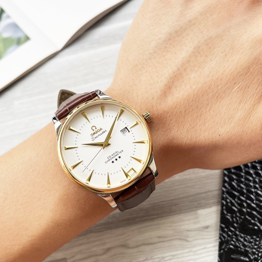 NO:340904,White-shell, gold-shell, steel belt 20 [Latest] Omega three-pin design [Type] Boutique men's watch [Watch strap] Real cowhide strap ///316 stainless steel strap (comfortable and durable) [Movement] High-end fully automatic mechanical movement [Mirror] Mineral reinforced glass (higher definition) Elegant taste, vast and atmospheric, ingenious, wrist treasure, dimensions, diameters, 41mm, thicknesses, 12Mm, and hot-selling!  Welcome to reprint!  ,omega,cowhide19860909白壳金壳 钢带20【最新】欧米茄三针设计【类型】精品男士腕表【表带】真牛皮表带///316精钢表带（舒适耐用）【机芯】高端全自动机械机芯【镜面】矿物质强化玻璃（更高清） 品味高雅 浩瀚大气 匠心独运 腕间瑰宝 尺寸直径41mm厚12Mm热卖上市！欢迎转载！,,omega,cowhide,Watch