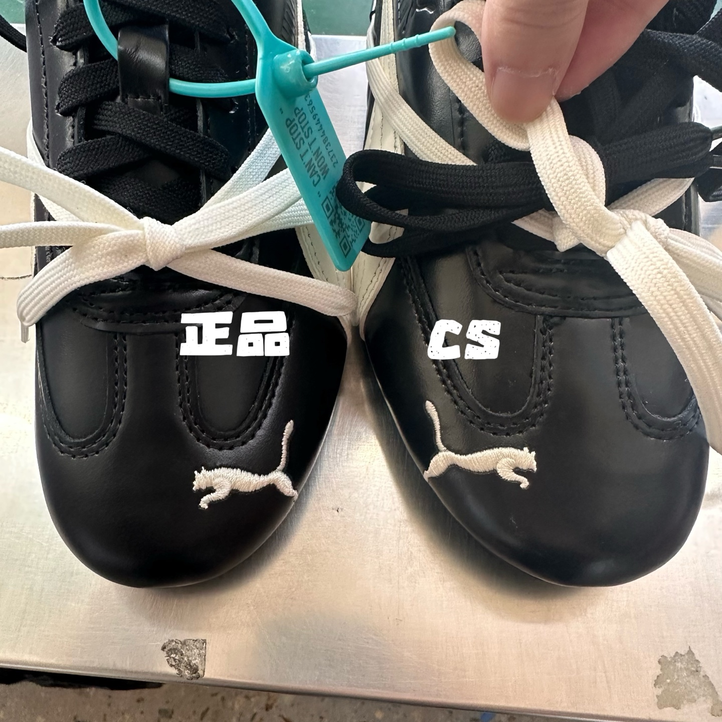 图片[6]-【CS版本】Rose x Puma Speedcat 联名款 极速赛车系列彪马低帮生活休闲鞋 404391-01  市场第一梯队品质 顶级头层皮料 顶尖完美复刻公司货版本 组合大底 亮黑磨砂皮 正确鞋舌Puma Logo 正确鞋垫Puma Logo 正确刺绣Logo 正确加厚五花海玻璃鞋垫 以及全套配件 原厂数据一比一大底 橡胶加切片组合底❗️ 原装档案原数据纸版楦型 防尘袋 配件齐全 二次成型\’猛帮\’成型工艺制作 细节如图所示  尺码：35 36 37 37.5 38 38.5 39 40 40.5 41 42 42.5 43 43.5 44.5 45-选品中心