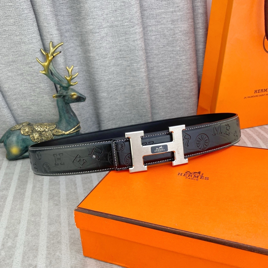 爱马仕💕 特种皮腰带系列 ,原厂五金精品不锈钢扣,手感柔软舒适 宽3.8CM。