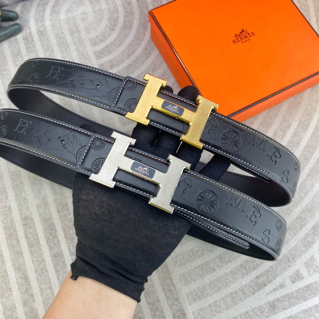 爱马仕💕 特种皮腰带系列 ,原厂五金精品不锈钢扣,手感柔软舒适 宽3.8CM。