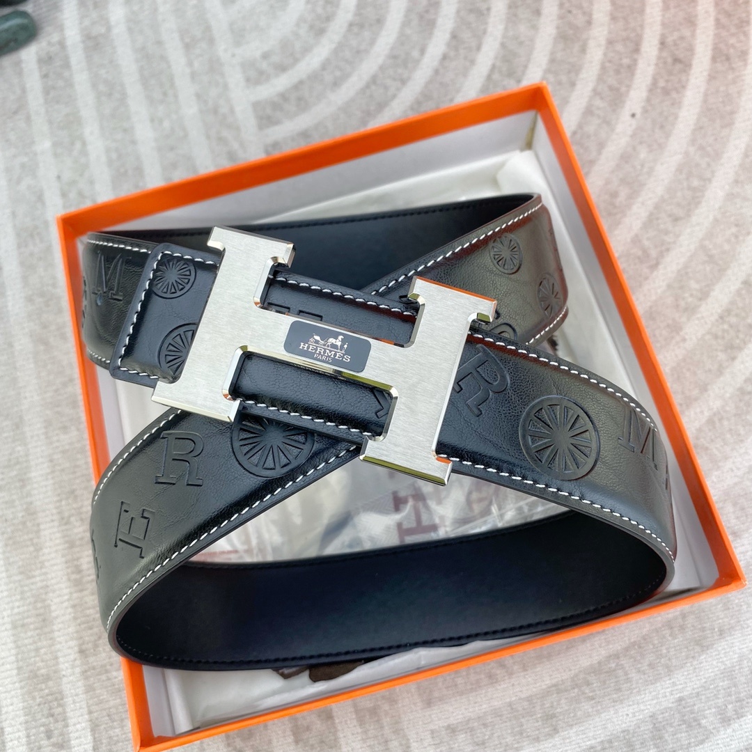 爱马仕💕 特种皮腰带系列 ,原厂五金精品不锈钢扣,手感柔软舒适 宽3.8CM。