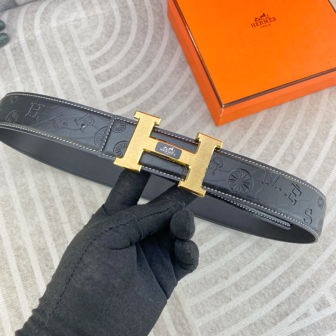 爱马仕💕 特种皮腰带系列 ，原厂五金精品不锈钢扣，手感柔软舒适 宽3.8CM。
