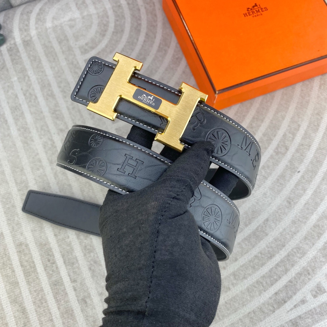 爱马仕💕 特种皮腰带系列 ,原厂五金精品不锈钢扣,手感柔软舒适 宽3.8CM。