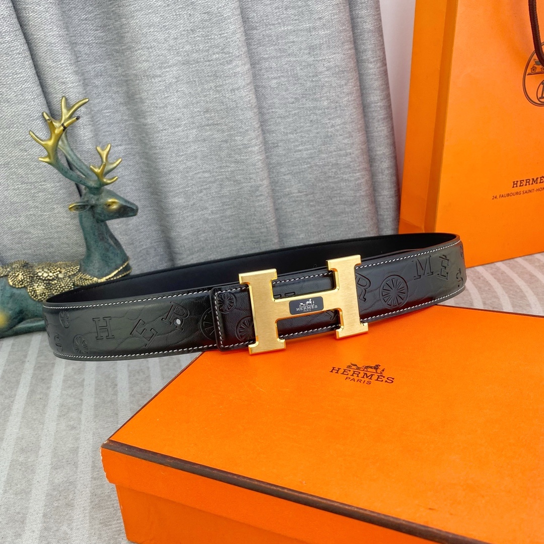 爱马仕💕 特种皮腰带系列 ,原厂五金精品不锈钢扣,手感柔软舒适 宽3.8CM。