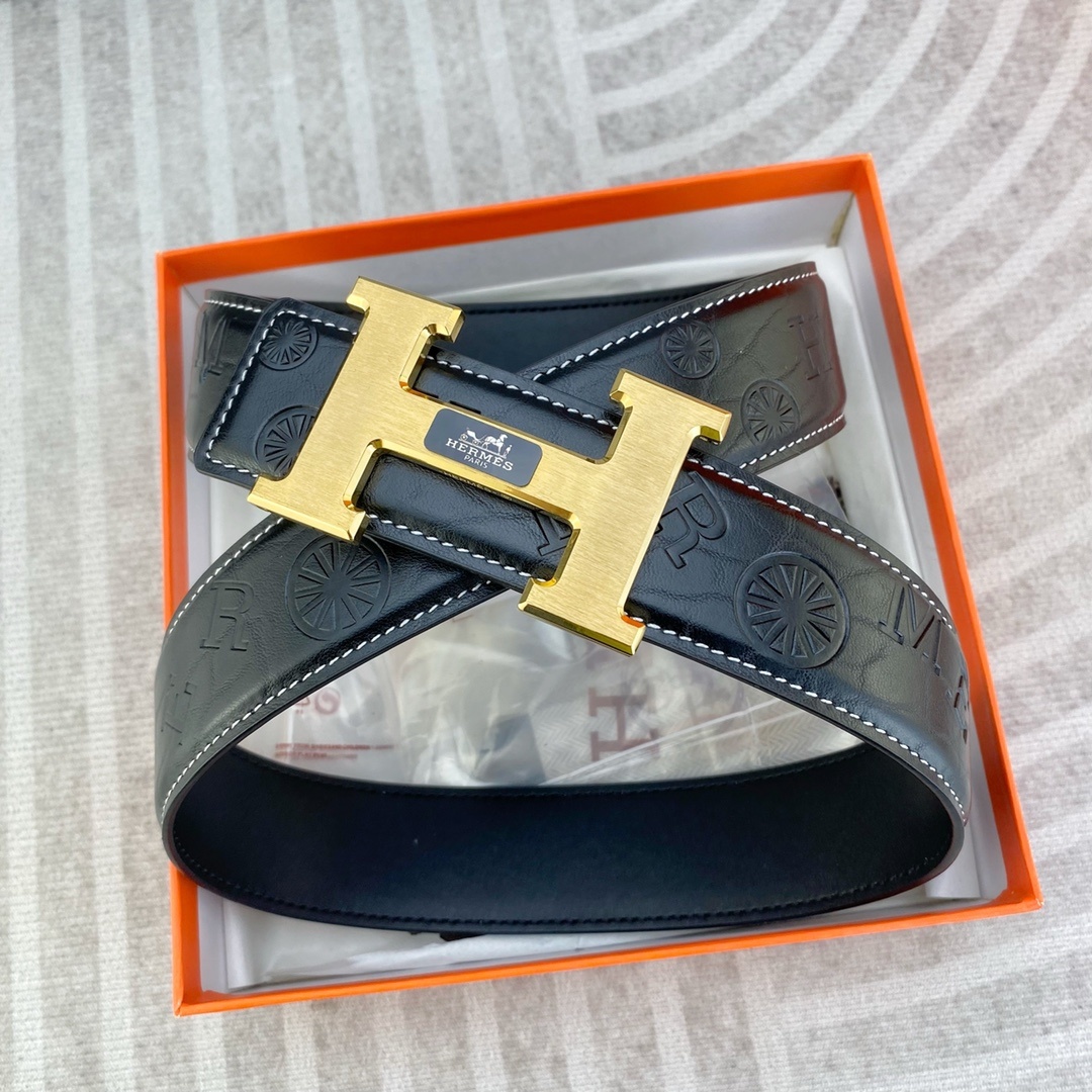 爱马仕💕 特种皮腰带系列 ,原厂五金精品不锈钢扣,手感柔软舒适 宽3.8CM。
