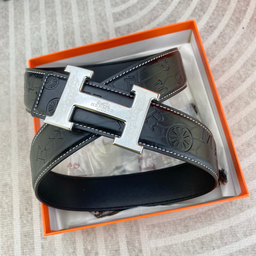 爱马仕💕 特种皮腰带系列 ,原厂五金精品不锈钢扣,手感柔软舒适 宽3.8CM。