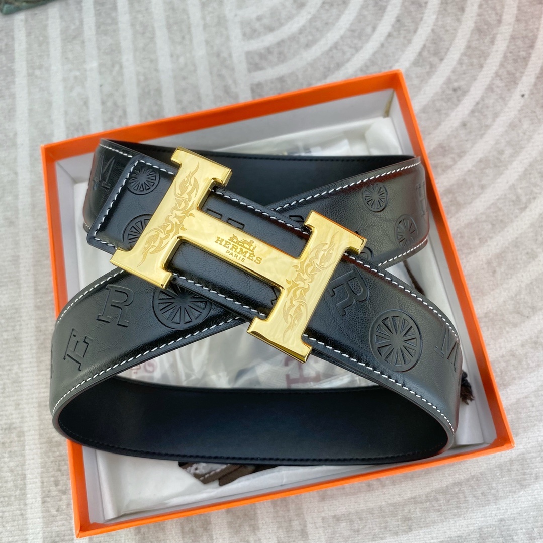 爱马仕💕 特种皮腰带系列 ,原厂五金精品不锈钢扣,手感柔软舒适 宽3.8CM。