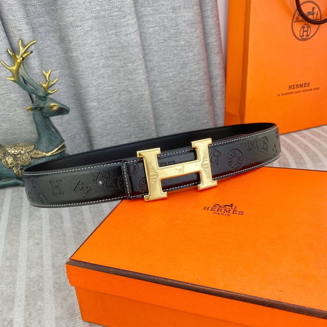 爱马仕💕 特种皮腰带系列 ,原厂五金精品不锈钢扣,手感柔软舒适 宽3.8CM。