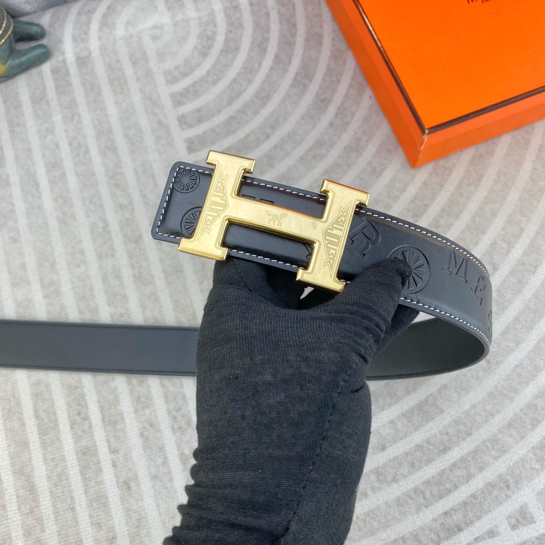 爱马仕💕 特种皮腰带系列 ,原厂五金精品不锈钢扣,手感柔软舒适 宽3.8CM。