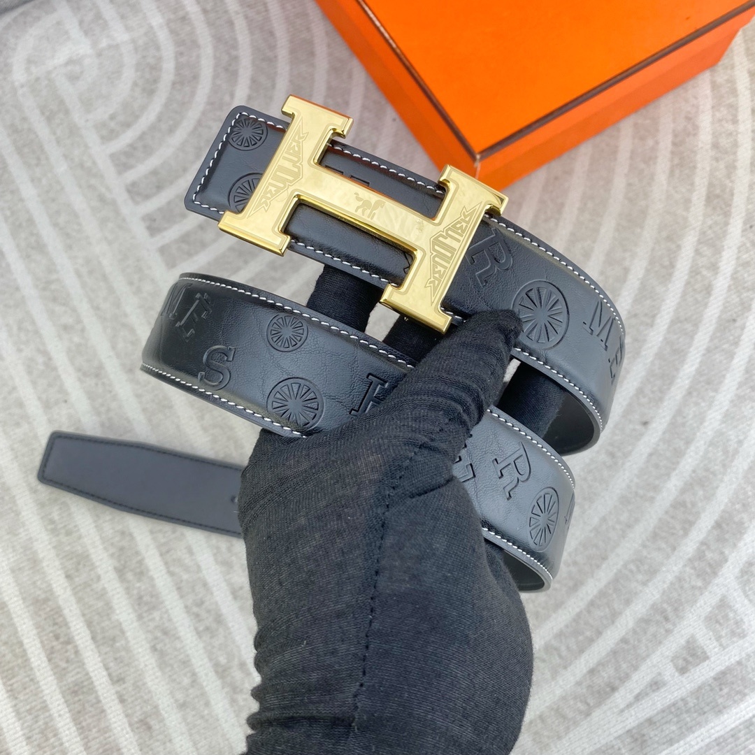 爱马仕💕 特种皮腰带系列 ,原厂五金精品不锈钢扣,手感柔软舒适 宽3.8CM。