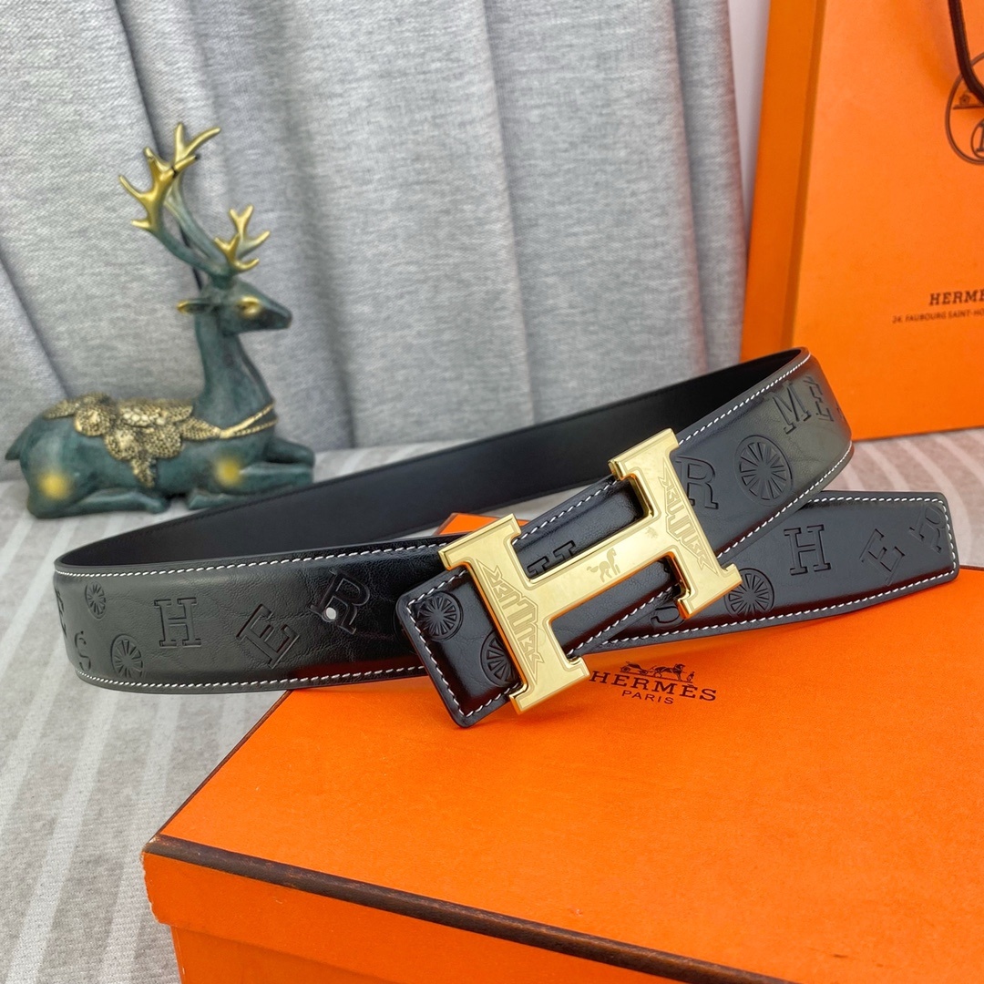 爱马仕💕 特种皮腰带系列 ,原厂五金精品不锈钢扣,手感柔软舒适 宽3.8CM。