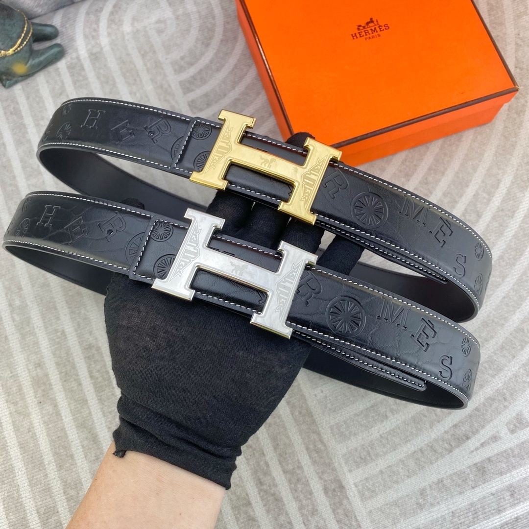 爱马仕💕 特种皮腰带系列 ,原厂五金精品不锈钢扣,手感柔软舒适 宽3.8CM。