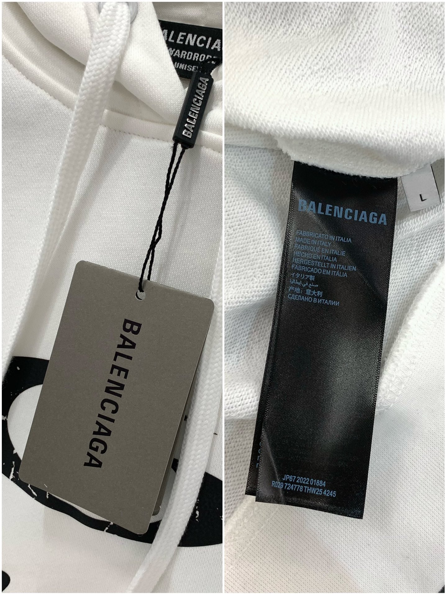 ，Balenciaga 巴黎世家，2025秋季最新款，专柜同步有售，原单狠货，爆款时尚休闲连帽卫衣，进口