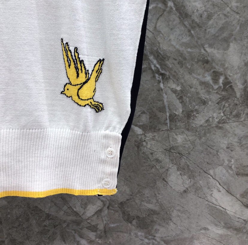 THOM BROWNE 汤姆布朗 TB重工小鸟蜜蜂🐝翻领T恤针织POLO衫，男女同款情侣款\n码数：1-