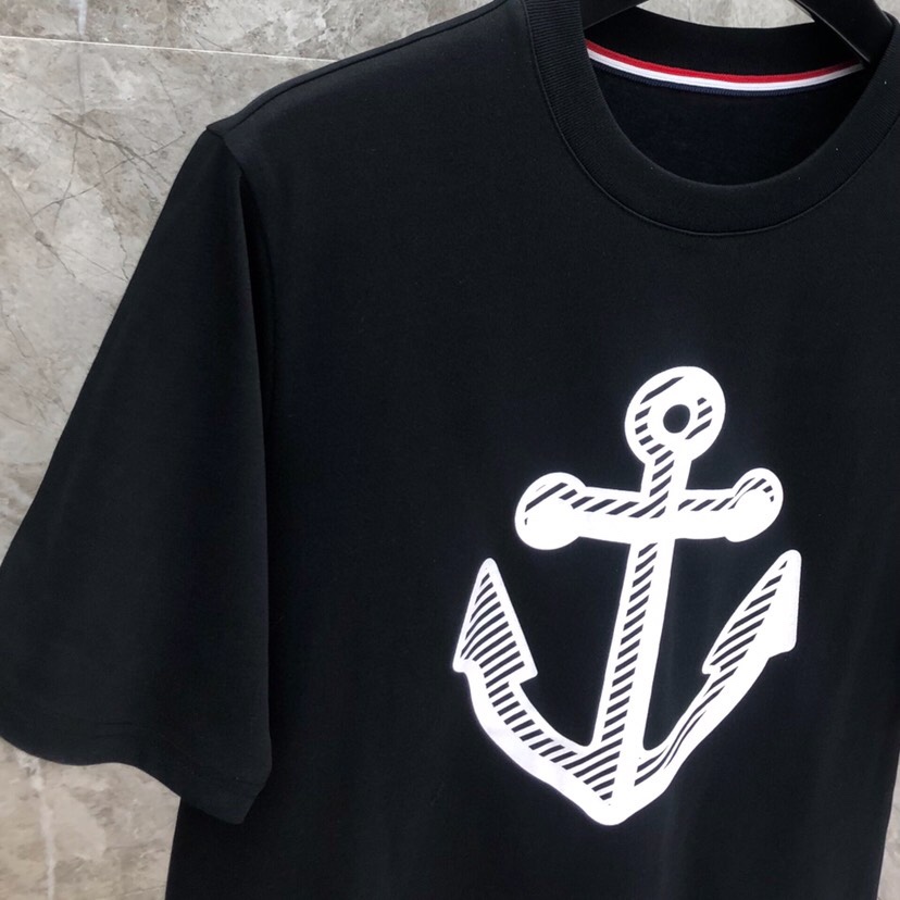 THOM BROWNE 汤姆布朗 TB大船锚圆领短袖T恤 男女同款情侣款短袖圆领T恤\n码数：1～4码 