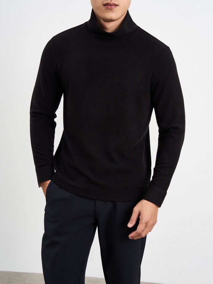 Gucci 古奇2025秋冬海外走秀款<🧸净版堆堆领>。高领长袖T恤，320克重羊毛+德绒混纺，自发热效