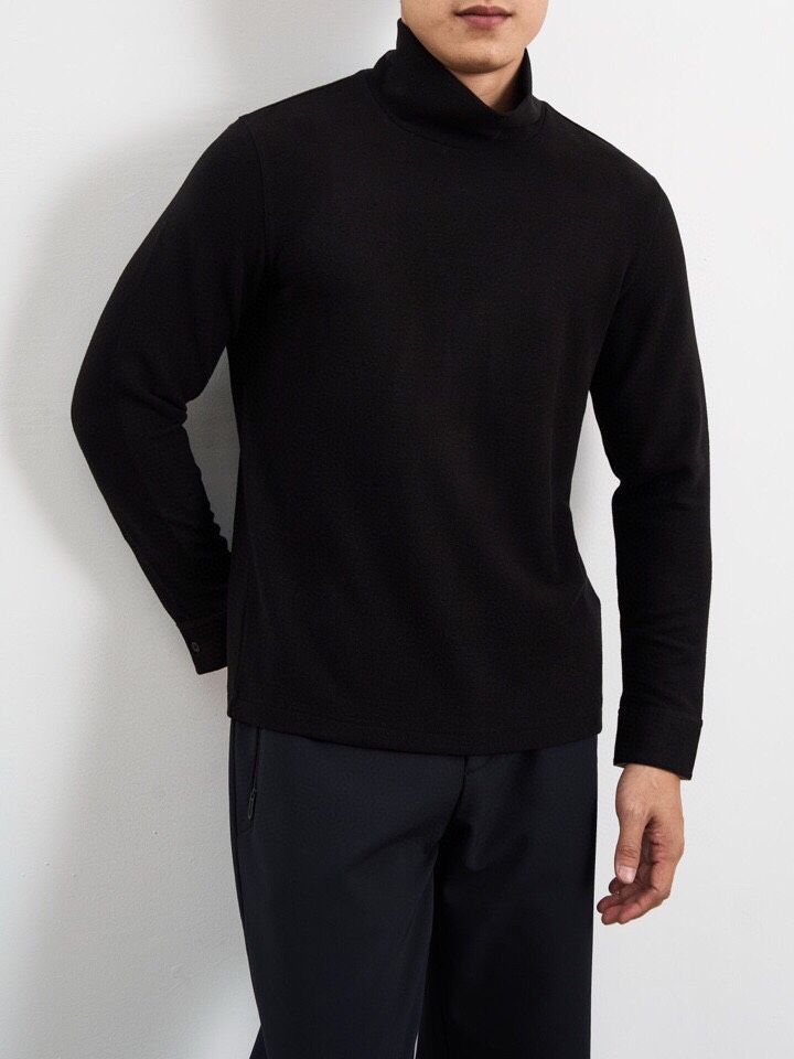 Gucci 古奇2025秋冬海外走秀款<🧸净版堆堆领>。高领长袖T恤，320克重羊毛+德绒混纺，自发热效