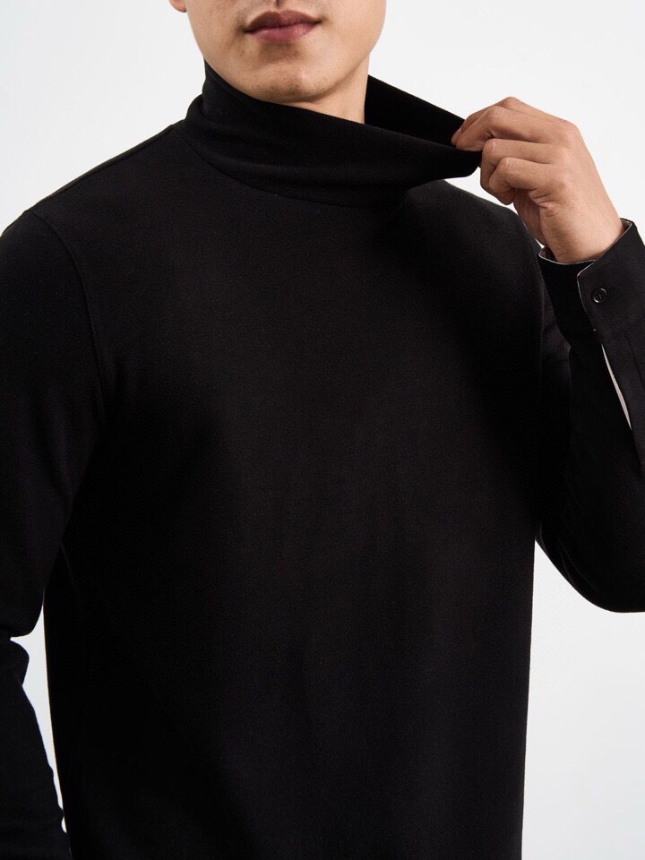 Gucci 古奇2025秋冬海外走秀款<🧸净版堆堆领>。高领长袖T恤，320克重羊毛+德绒混纺，自发热效