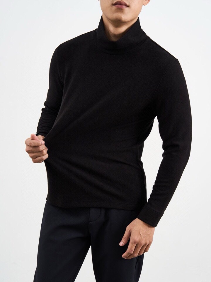 Gucci 古奇2025秋冬海外走秀款<🧸净版堆堆领>。高领长袖T恤，320克重羊毛+德绒混纺，自发热效