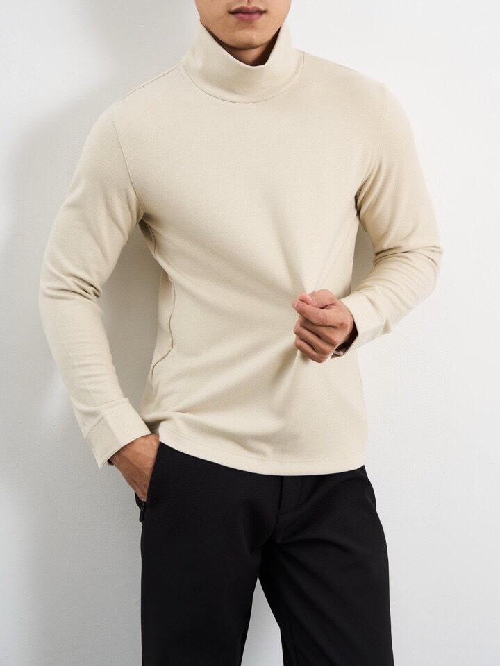 Gucci 古奇2025秋冬海外走秀款<🧸净版堆堆领>。高领长袖T恤，320克重羊毛+德绒混纺，自发热效