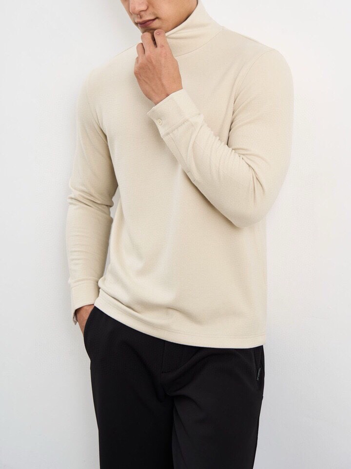 Gucci 古奇2025秋冬海外走秀款<🧸净版堆堆领>。高领长袖T恤，320克重羊毛+德绒混纺，自发热效