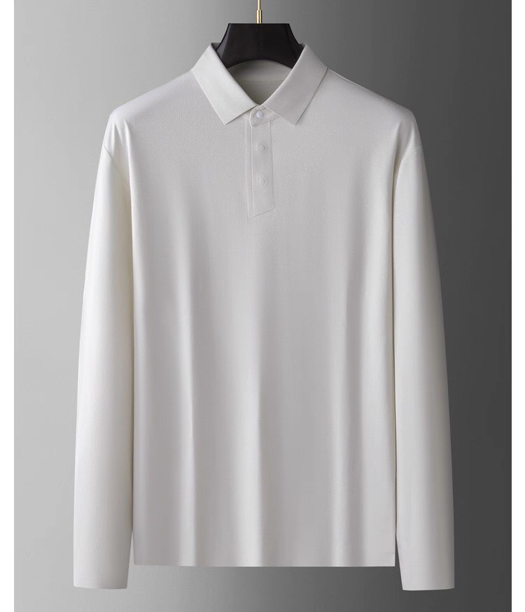 Descente迪桑特GOLF同款系列翻领长袖T恤，180克重杜邦索罗娜棉感材质，进口户外面料。以针织的