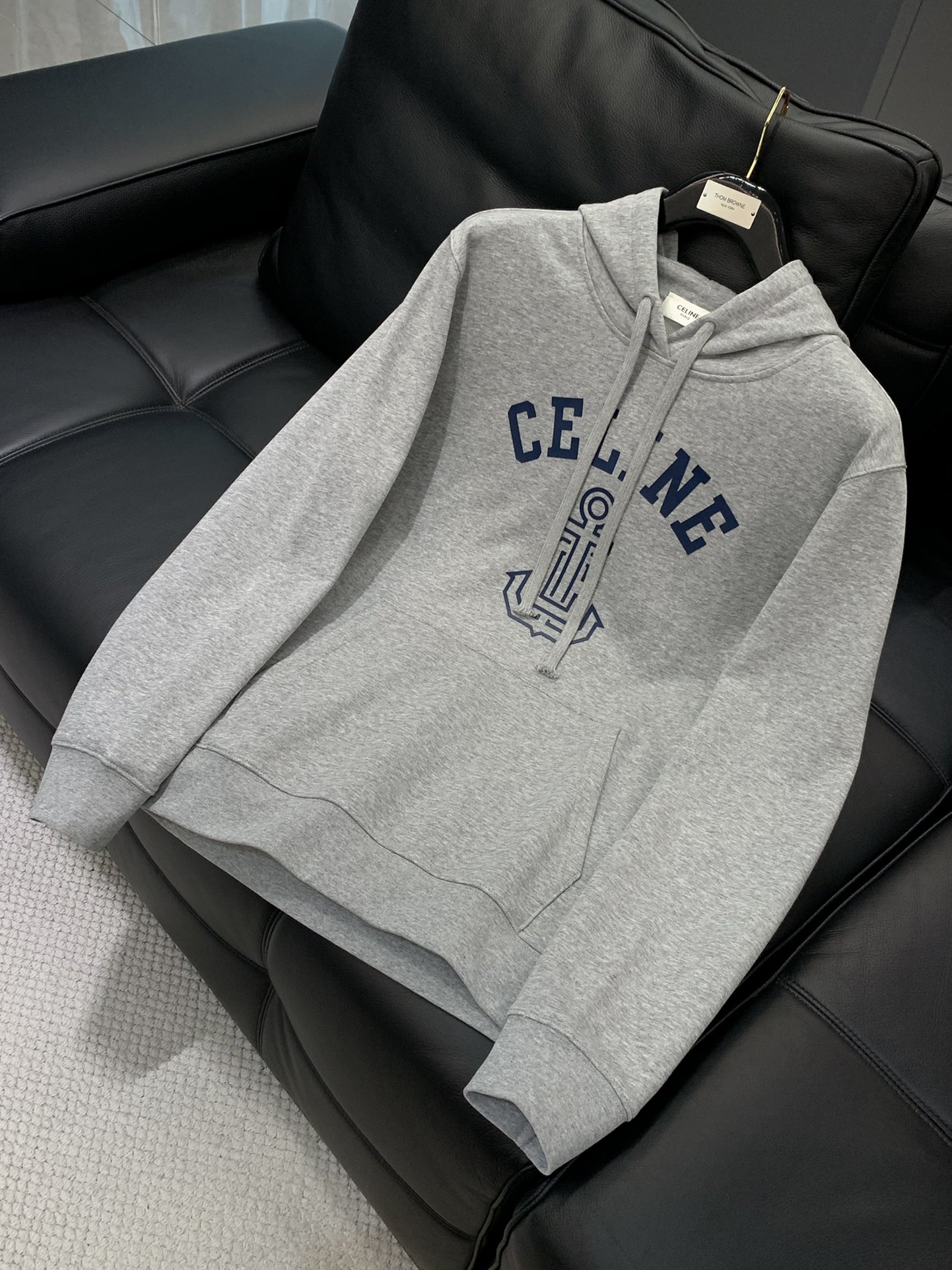 ，Celine 瑟琳，2025秋季新品，专柜同步有售，原单狠货，时尚休闲连帽卫衣，采用进口原版面料，顶级