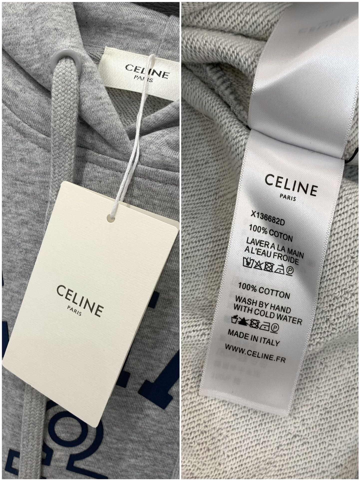 ，Celine 瑟琳，2025秋季新品，专柜同步有售，原单狠货，时尚休闲连帽卫衣，采用进口原版面料，顶级