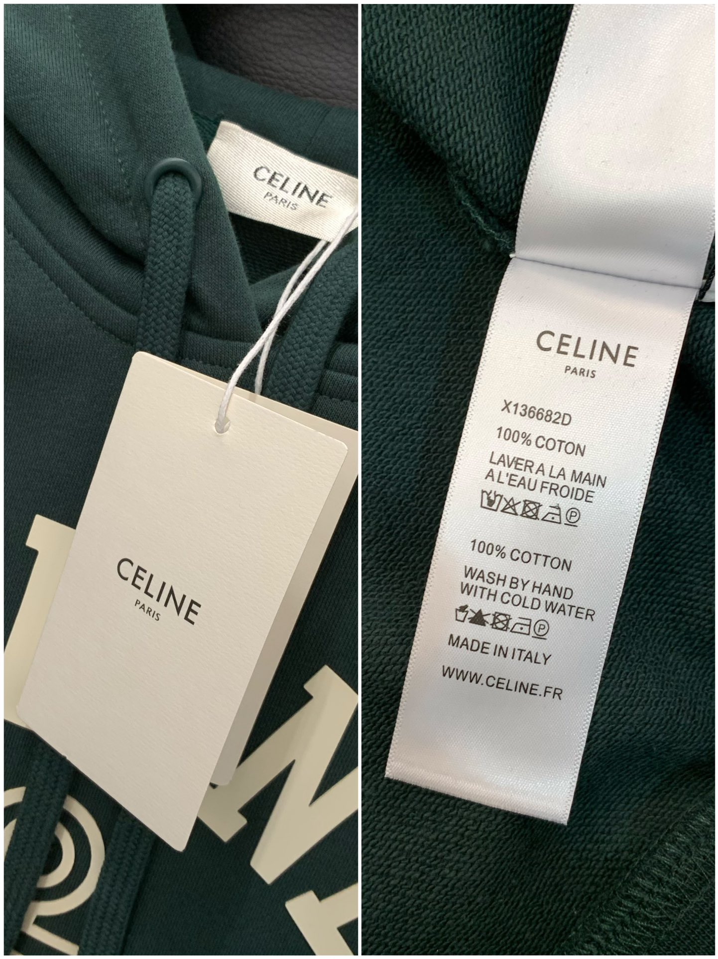 ，Celine 瑟琳，2025秋季新品，专柜同步有售，原单狠货，时尚休闲连帽卫衣，采用进口原版面料，顶级