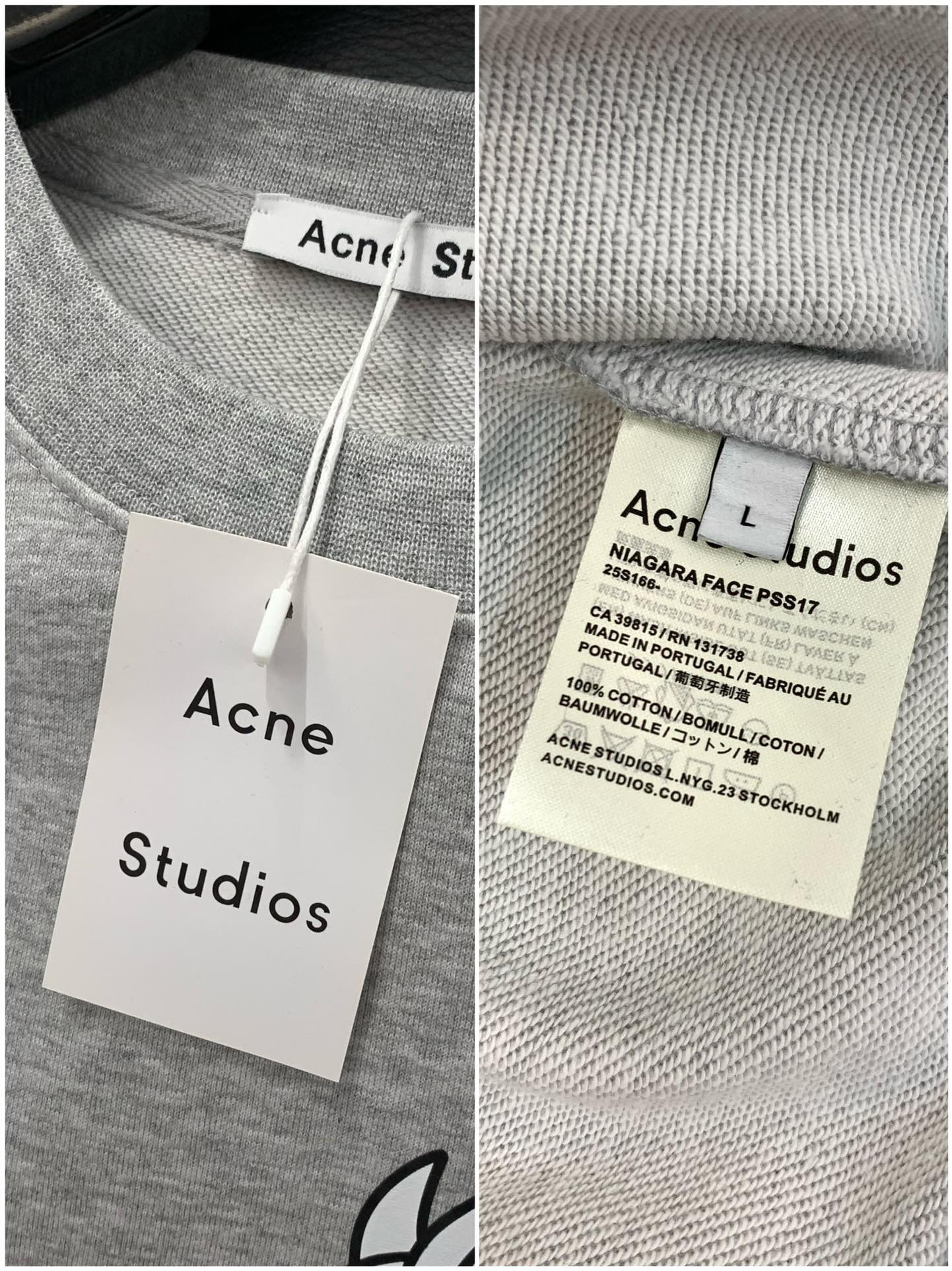 ，Acne Studios 瑞典时尚品牌，2025秋季最新款，时尚休闲圆领长袖卫衣，官网专柜同步有售，原
